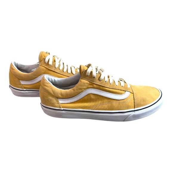 Vans Old School Yellow Suede Canvas Mens Sneakers Sz 11.5 US Trainers Shoes READ - Picture 11 of 16